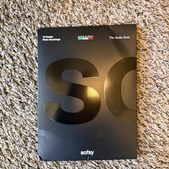 Sofsy The Stella-Rose 15 Denier Plain Stockings Made in Italy Tan 4-L - Picture 4 of 4